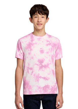 Port & Co™ Youth Crystal Tie-Dye Tee PC145Y - Bright Pink | Port & Co