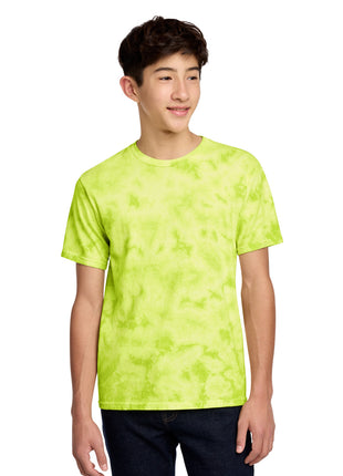Port & Co™ Youth Crystal Tie-Dye Tee PC145Y - Lemon Lime | Port & Co
