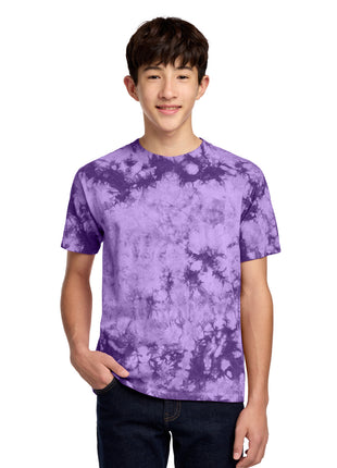 Port & Co™ Youth Crystal Tie-Dye Tee PC145Y - Purple | Port & Co