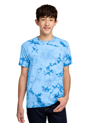 Port & Co™ Youth Crystal Tie-Dye Tee PC145Y - Sky Blue | Port & Co