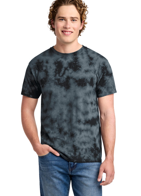 Port & Co™ Crystal Tie-Dye Tee PC145 - Black | Port & Co