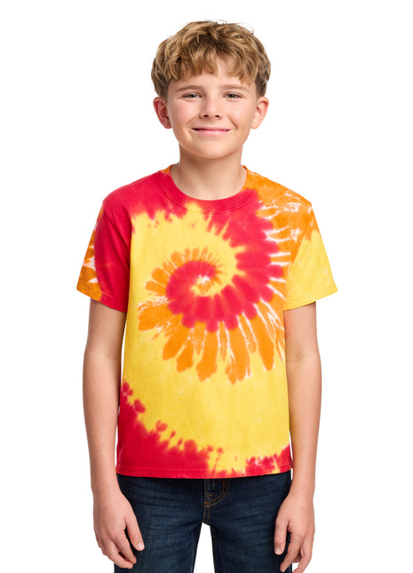 Port & Co™ Youth Tie-Dye Tee. PC147Y - Blaze Rainbow | Port & Co