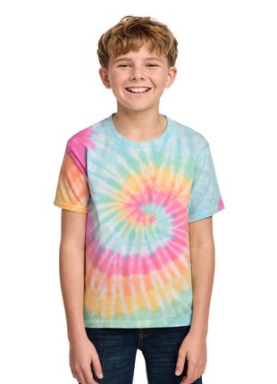 Port & Co™ Youth Tie-Dye Tee. PC147Y - Pastel Rainbow | Port & Co