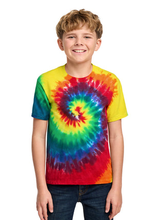 Port & Co™ Youth Tie-Dye Tee. PC147Y - Rainbow | Port & Co