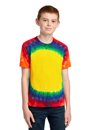 Port & Co™ Youth Window Tie-Dye Tee. PC149Y - Rainbow | Port & Co