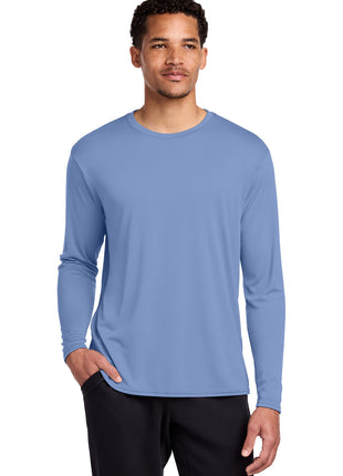 Port & Co™ Long Sleeve Performance Tee. PC380LS - Carolina Blue | Port & Co