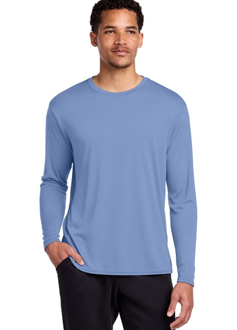 Port & Co™ Long Sleeve Performance Tee. PC380LS - Carolina Blue | Port & Co