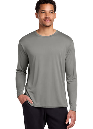Port & Co™ Long Sleeve Performance Tee. PC380LS - Grey Concrete | Port & Co