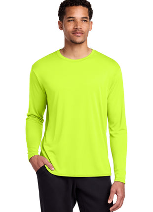 Port & Co™ Long Sleeve Performance Tee. PC380LS - Neon Yellow | Port & Co