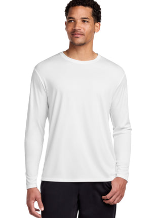Port & Co™ Long Sleeve Performance Tee. PC380LS - White | Port & Co