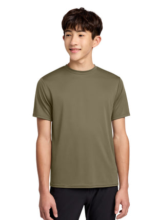 Port & Co™ Youth Performance Tee. PC380Y - Coyote Brown | Port & Co