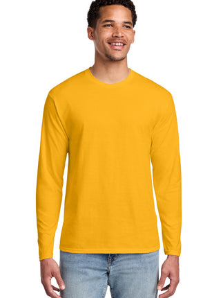Port & Co™ Long Sleeve Fan Favorite Tee. PC450LS - Bright Gold | Port & Co