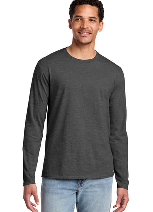 Port & Co™ Long Sleeve Fan Favorite Tee. PC450LS - Dark Heather Grey | Port & Co