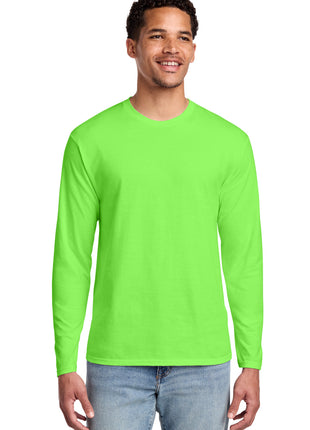 Port & Co™ Long Sleeve Fan Favorite Tee. PC450LS - Flash Green | Port & Co