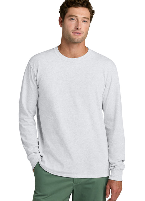 Port & Co™ Long Sleeve Core Cotton Tee. PC54LS - Ash | Port & Co