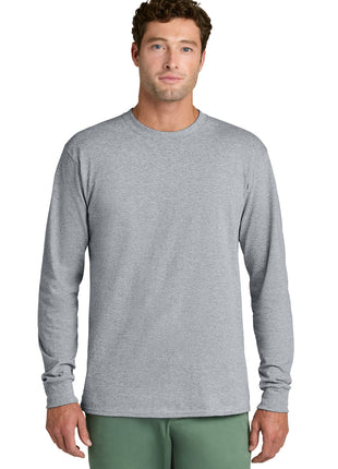 Port & Co™ Long Sleeve Core Cotton Tee. PC54LS - Athletic Heather | Port & Co