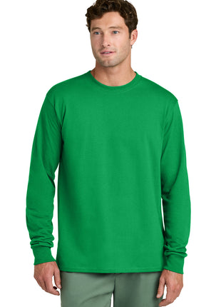 Port & Co™ Long Sleeve Core Cotton Tee. PC54LS - Clover Green | Port & Co