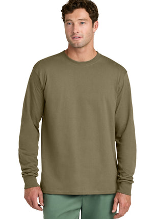 Port & Co™ Long Sleeve Core Cotton Tee. PC54LS - Coyote Brown | Port & Co