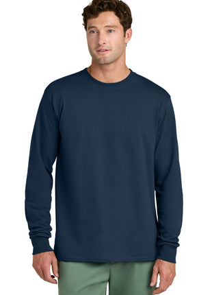 Port & Co™ Long Sleeve Core Cotton Tee. PC54LS - Navy | Port & Co