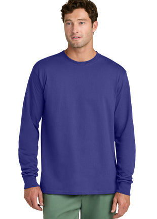 Port & Co™ Long Sleeve Core Cotton Tee. PC54LS - Purple | Port & Co