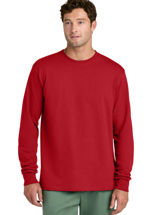 Port & Co™ Long Sleeve Core Cotton Tee. PC54LS - Red | Port & Co
