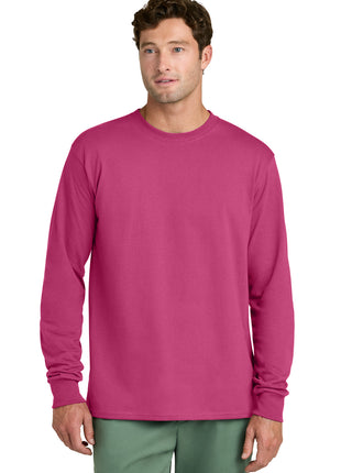 Port & Co™ Long Sleeve Core Cotton Tee. PC54LS - Sangria | Port & Co