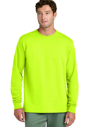 Port & Co™ Long Sleeve Core Cotton Tee. PC54LS - S. Green | Port & Co