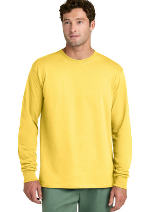 Port & Co™ Long Sleeve Core Cotton Tee. PC54LS - Yellow | Port & Co