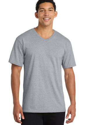 Port & Co™ Core Cotton V-Neck Tee. PC54V - Athletic Heather | Port & Co