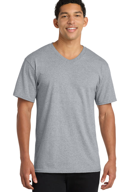 Port & Co™ Core Cotton V-Neck Tee. PC54V - Athletic Heather | Port & Co