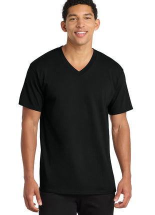 Port & Co™ Core Cotton V-Neck Tee. PC54V - Jet Black | Port & Co