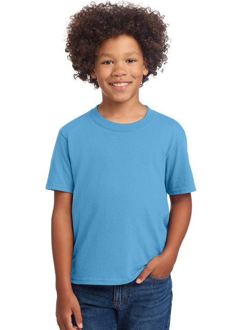 Port & Co™ Youth Core Cotton DTG Tee PC54YDTG - Aquatic Blue | Port & Co