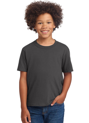 Port & Co™ Youth Core Cotton DTG Tee PC54YDTG - Charcoal | Port & Co
