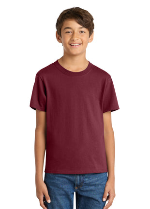 Port & Co™ Youth Core Cotton Tee. PC54Y - Cardinal | Port & Co