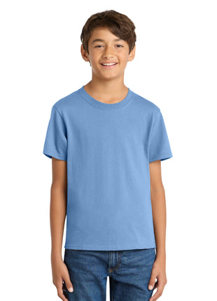 Port & Co™ Youth Core Cotton Tee. PC54Y - Carolina Blue | Port & Co