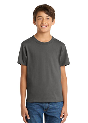 Port & Co™ Youth Core Cotton Tee. PC54Y - Charcoal | Port & Co