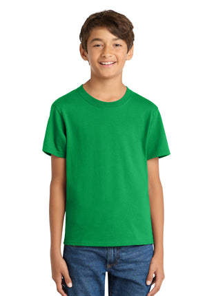 Port & Co™ Youth Core Cotton Tee. PC54Y - Clover Green | Port & Co