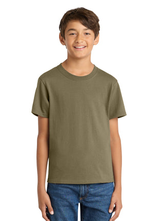 Port & Co™ Youth Core Cotton Tee. PC54Y - Coyote Brown | Port & Co