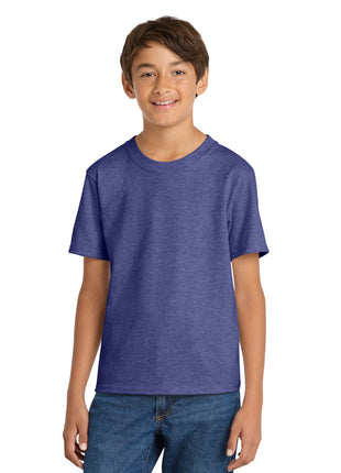 Port & Co™ Youth Core Cotton Tee. PC54Y - Heather Purple | Port & Co