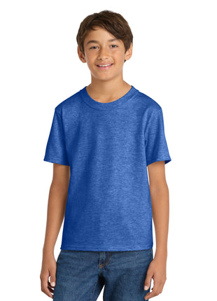 Port & Co™ Youth Core Cotton Tee. PC54Y - Heather Royal | Port & Co