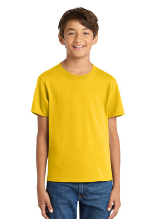 Port & Co™ Youth Core Cotton Tee. PC54Y - Lemon Yellow | Port & Co