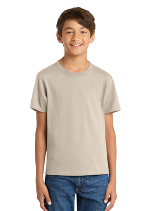 Port & Co™ Youth Core Cotton Tee. PC54Y - Light Sand | Port & Co