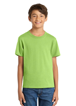 Port & Co™ Youth Core Cotton Tee. PC54Y - Lime | Port & Co