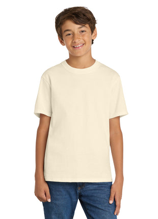 Port & Co™ Youth Core Cotton Tee. PC54Y - Natural | Port & Co