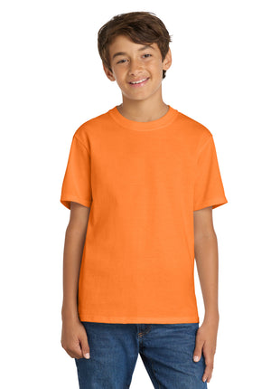 Port & Co™ Youth Core Cotton Tee. PC54Y - Neon Orange | Port & Co