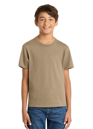 Port & Co™ Youth Core Cotton Tee. PC54Y - Sand | Port & Co