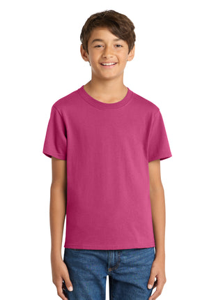 Port & Co™ Youth Core Cotton Tee. PC54Y - Sangria | Port & Co