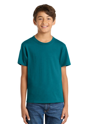 Port & Co™ Youth Core Cotton Tee. PC54Y - Teal | Port & Co