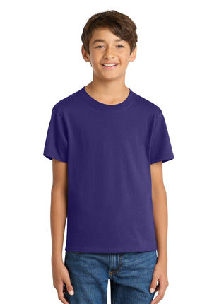 Port & Co™ Youth Core Cotton Tee. PC54Y - Team Purple | Port & Co