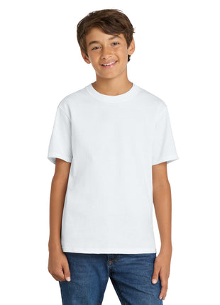 Port & Co™ Youth Core Cotton Tee. PC54Y - White | Port & Co
